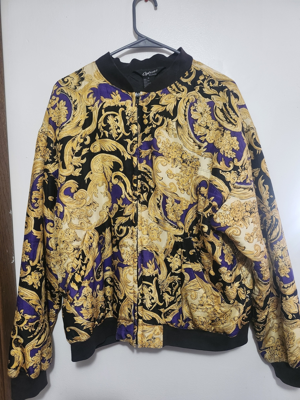 Vintage Options Melrose Silk Bomber Jacket — Women’s M